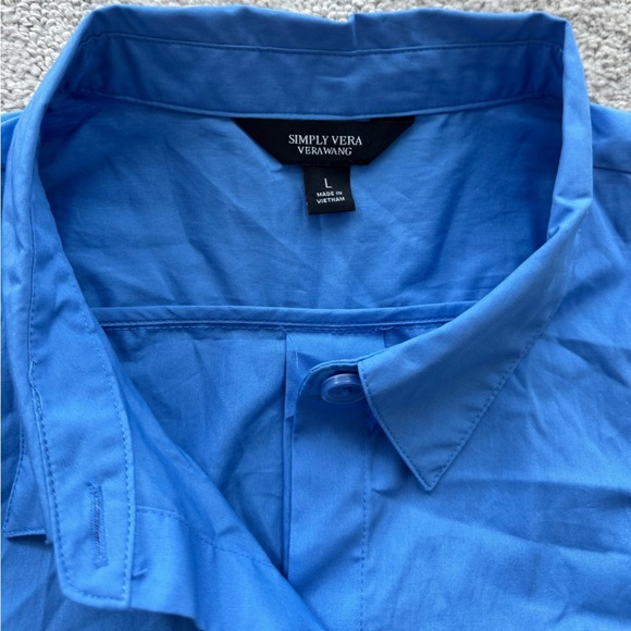 Simply Vera Vera Wang Blue Short Sleeve Top - Picture 5 of 5